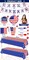 214 PCS 4th of July Party Decorations,Include American Flag Tablecloths,Paper Plates Cups Napkins Cutlery Forks Spoons(Red, White and Blue)